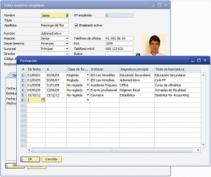 Registro de formación de empleados en SAP Business One