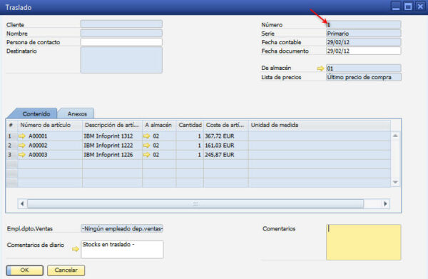 La gestión de traslado de mercancías en SAP Business One