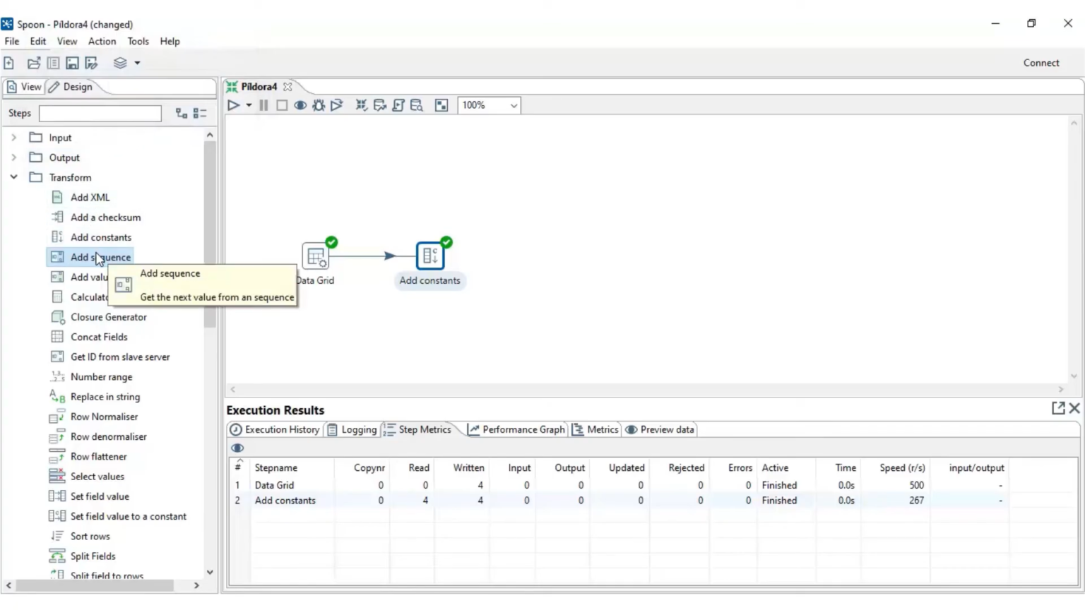 ¿Cómo añadir constantes y secuencias en Pentaho? Itop Academy